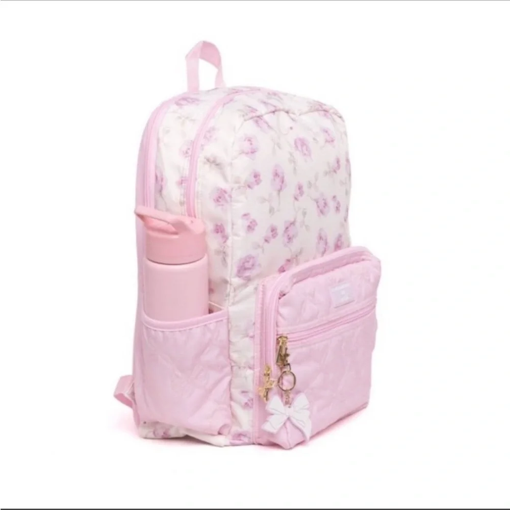 LoveShackFancy x Target - Yoobi Ribbon Rosa Backpack Sterling Dusk